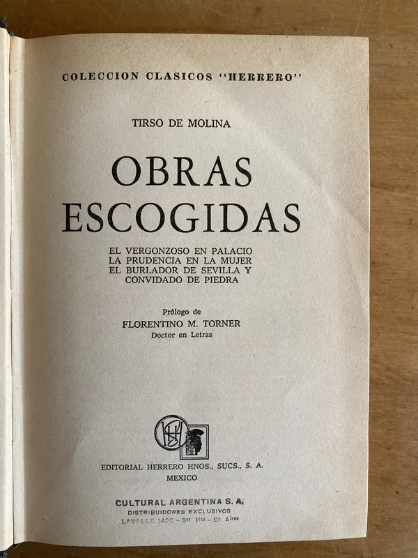 Obras Escogidas. El Vergonzoso en Palacio - De Molina (3h2)