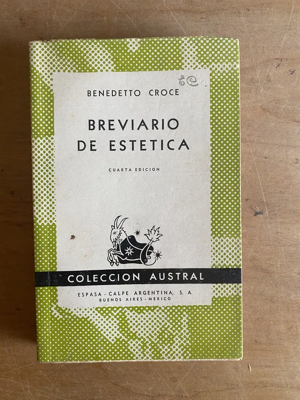 Tapa de Breviario de estetica - Croce, Benedetto (3g5)