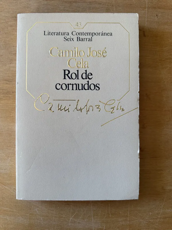 Tapa de Rol de Cornudos - Cela, Camilo Jose (3i2)