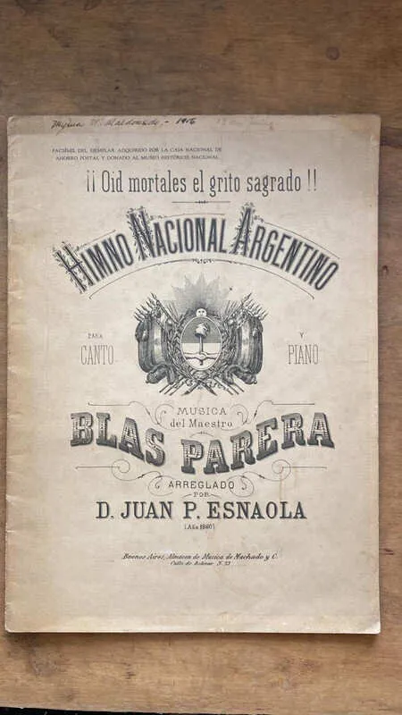 Oid Mortales El Grito Sagrado. Himno Nacional- Esnaola (gg4)