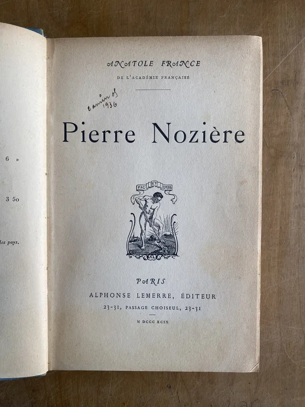 Pierre Noziere - France, Anatole (l 6)
