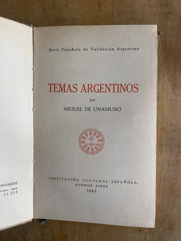 Temas Argentinos - De unamuno, Miguel (l 6)