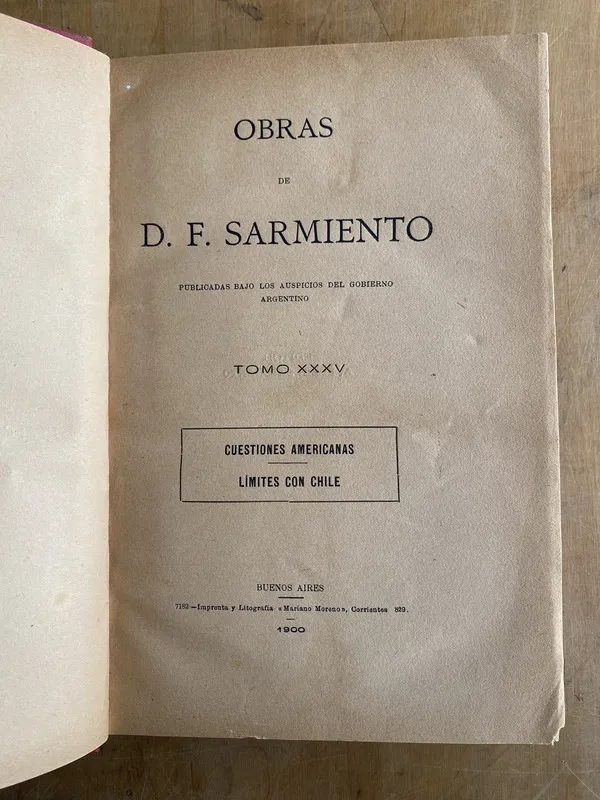 Obras de Sarmiento XXXV Cuestiones americ- Sarmiento (d0)