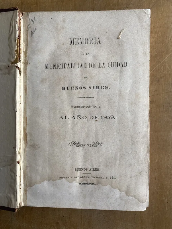 Memoria de la municipalidad de la ciudad de Bs As (m6)