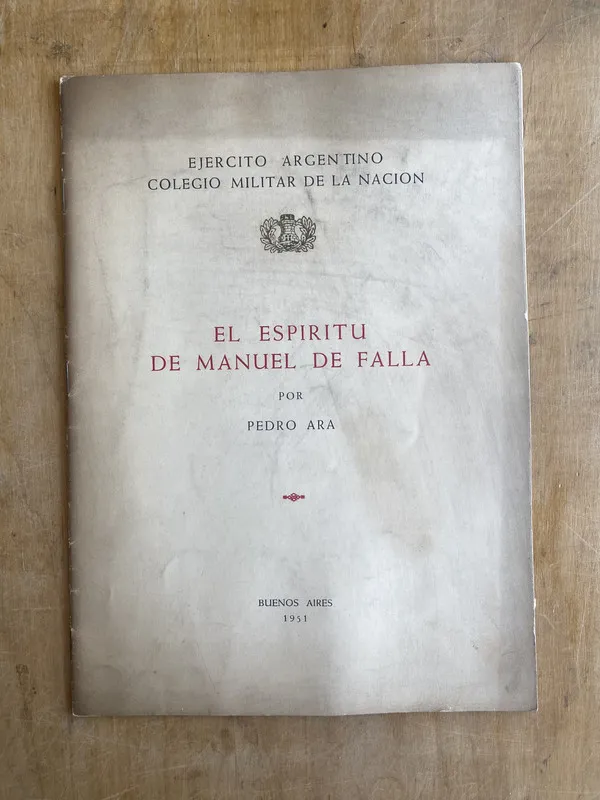 El espiritu de Manuel de Falla - Ara, Pedro (n6)