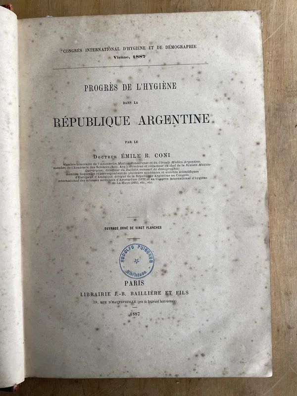 Progres de L'Hygiene dans la republique argentine- Coni (n7