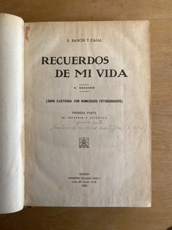 Recuerdos de mi vida- Ramon y Cajal (2t6)