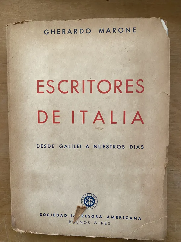 Escritores de Italia Desde Galilei a nuestros- Marone (PYO4