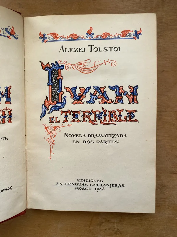 Ivan el terrible. Novela dramatizada en dos- Tolstoi (PYO3)