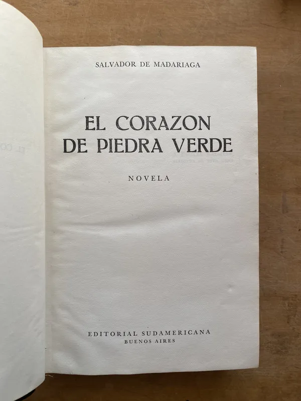 Tapa de El corazon de piedra verde - De Madariaga, Salvador (PYO3)
