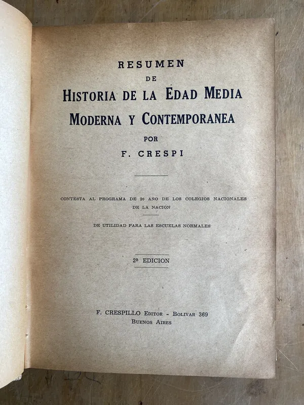 Resumen de la historia de la Edad Media - Crespi (PYO2)