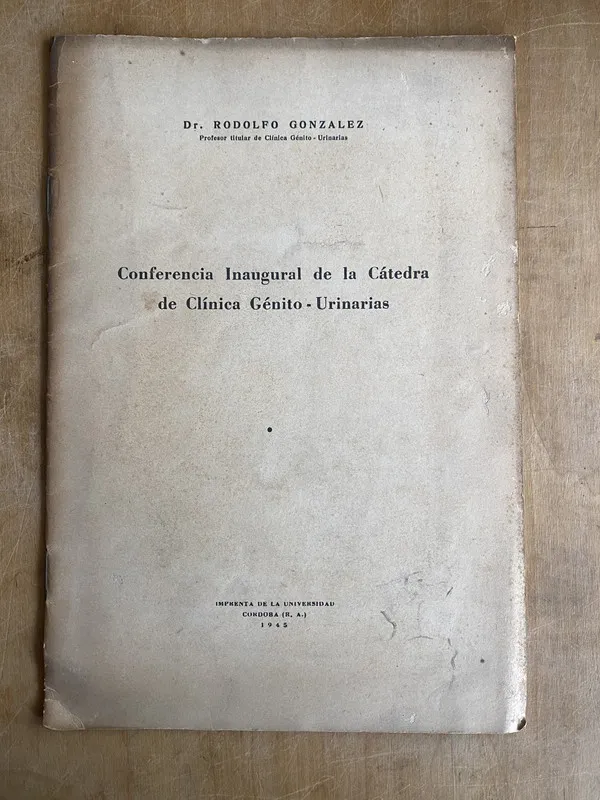 Tapa de Conferencia de la Catedra de Clinica Genito-Urinarias (PYO2