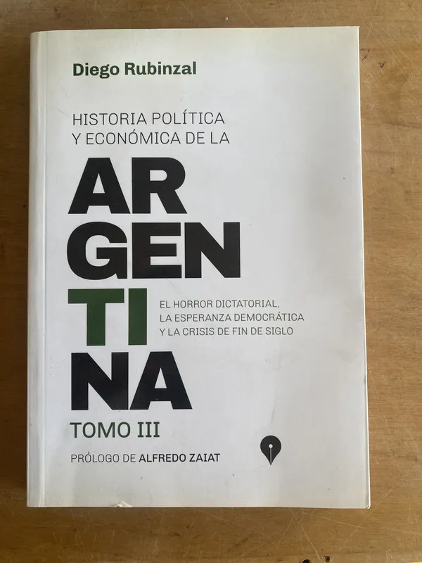 Tapa de Historia politica y economica d la Argentina- Rubinzal (3e7