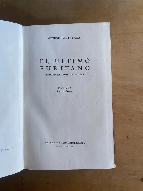 El ultimo puritano - Santayana, George (3 f 7)