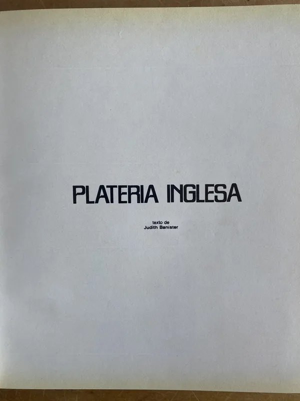 Plateria Inglesa - Banister, Judith (3j5)