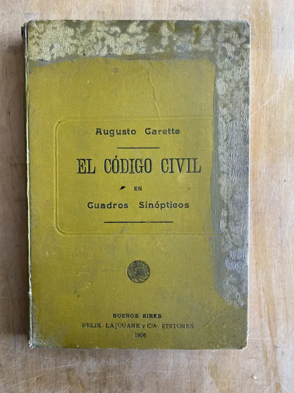 El codigo civil en cuadros sinopticos- Carette, Augusto (l8