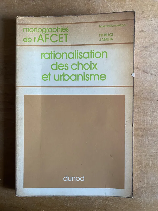 Monographies de l'Afcet. Rationalisation des - Billot (3h7)