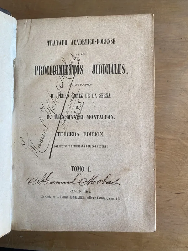 Tratado academico forense de - Gomez de la Serna (3m3)