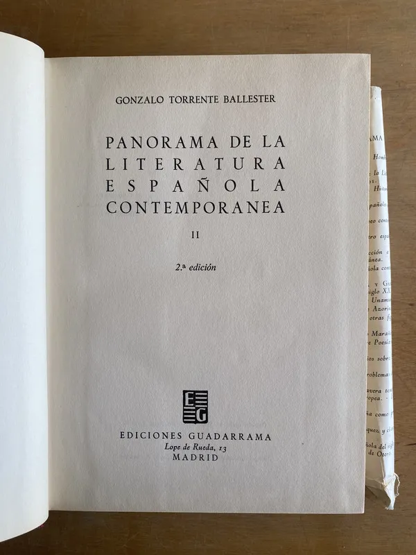 Panorama de la literatura española- Torrente Ballester (3k1