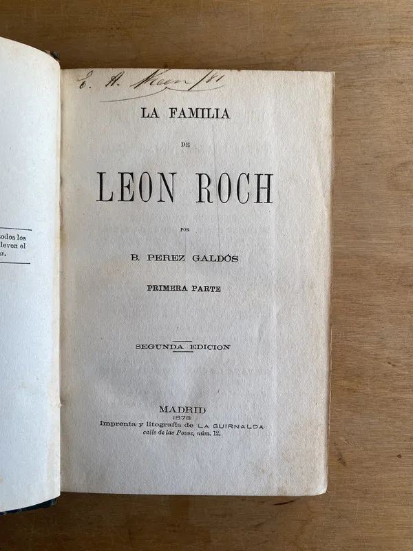La Familia de Leon Roch, primera parte - Perez Galdos (3k1)