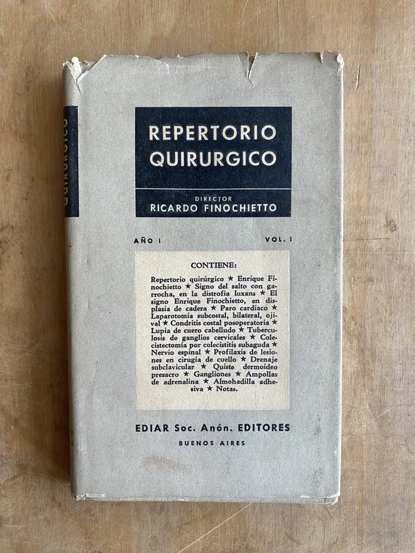 Repertorio Quirurgico (Volumen 1) - Finochietto, R. (ii2)