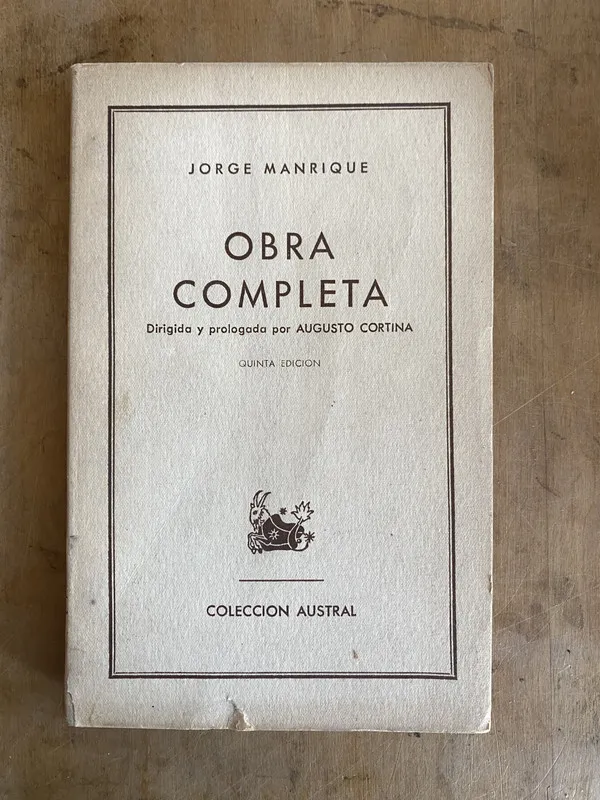 Obra completa Dirigida y prologada por Cortina- Manrique ñ3