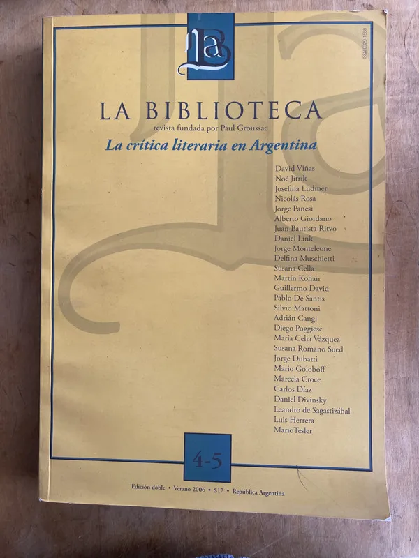 La Biblioteca. La critica literaria en Argentina- Viñas (n4