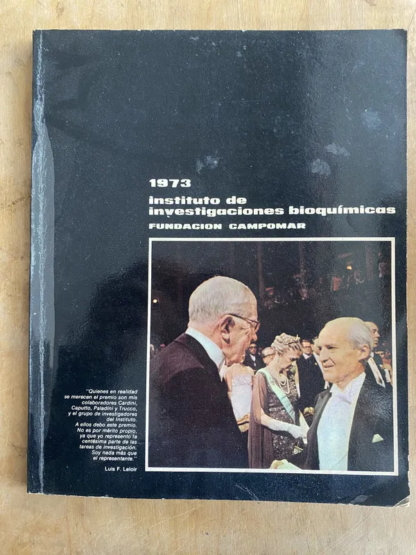 Tapa de 1973 Instituto de investigaciones bioquimicas- Leloir (n4)