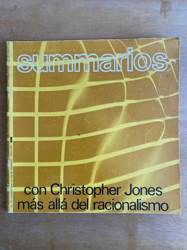Summarios. Con C. Jones mas alla del racionalismo (3m1)