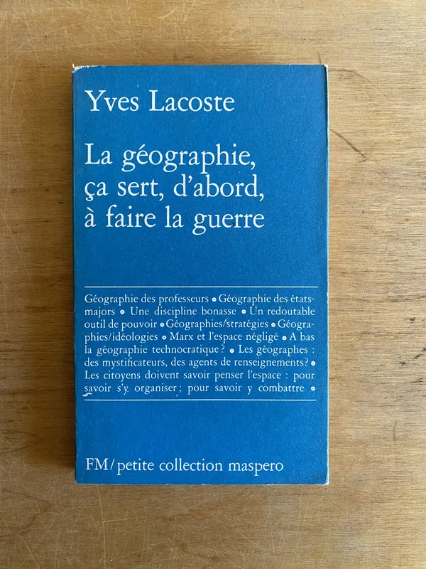 La geographie, ça sert, d’abord, à faire la- Lacoste (3m2)