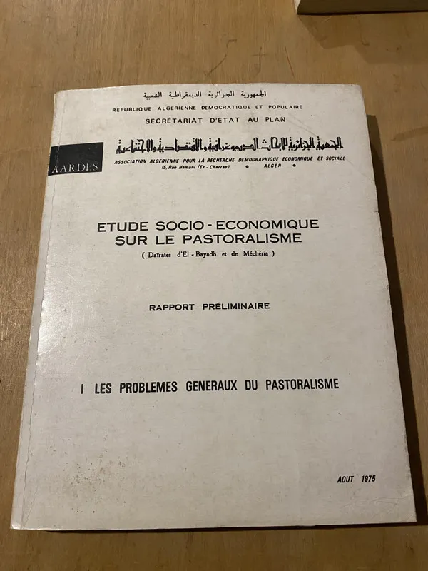 Tapa de etude socio-economique sur le pastoralisme (3j1)