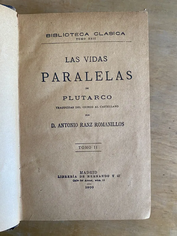 Las vidas paralelas - Plutarco, (3m3)
