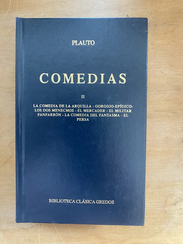 Comedias II Biblioteca Clasica Gredos - Plauto (dd5)