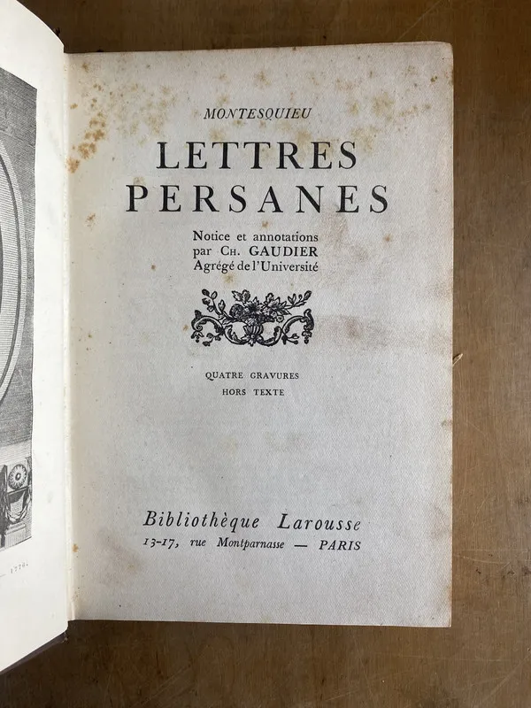 Lettres persanes - Montesquieu (ñ3)