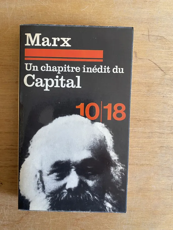 Tapa de Un chapitre inedit du Capital - Marx (3m2)