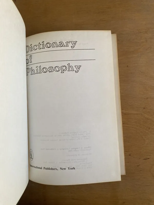 Dictionary of philosophy - (3i3)