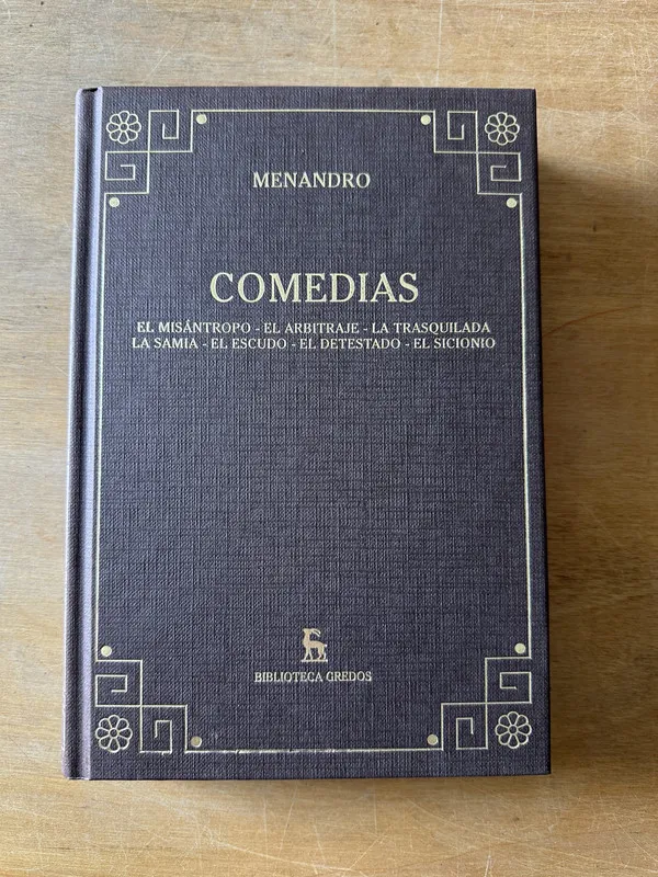 Tapa de Comedias - Menandro (3j2)