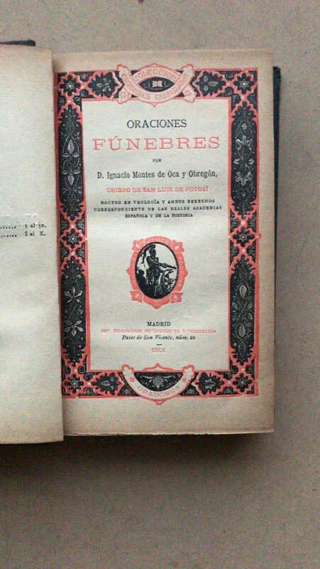 Oraciones Funebres - Montes De Oca Y Obregon, Ignacio (cc2)