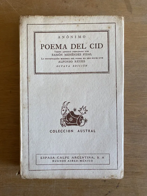 Tapa de Poema del Cid - (3n3)