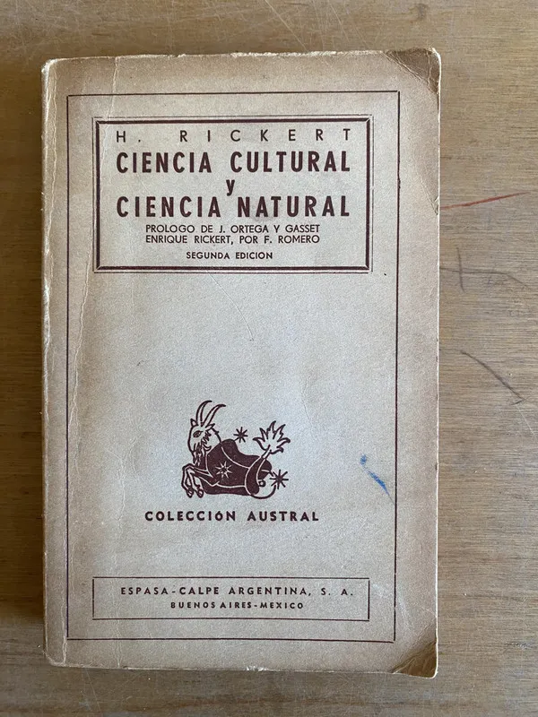 Ciencia cultural y ciencia natural - Rickert, H (3n3)