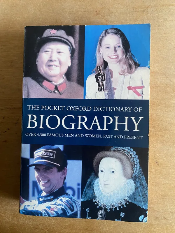 The pocket Oxford dictionary of biography (2v1)