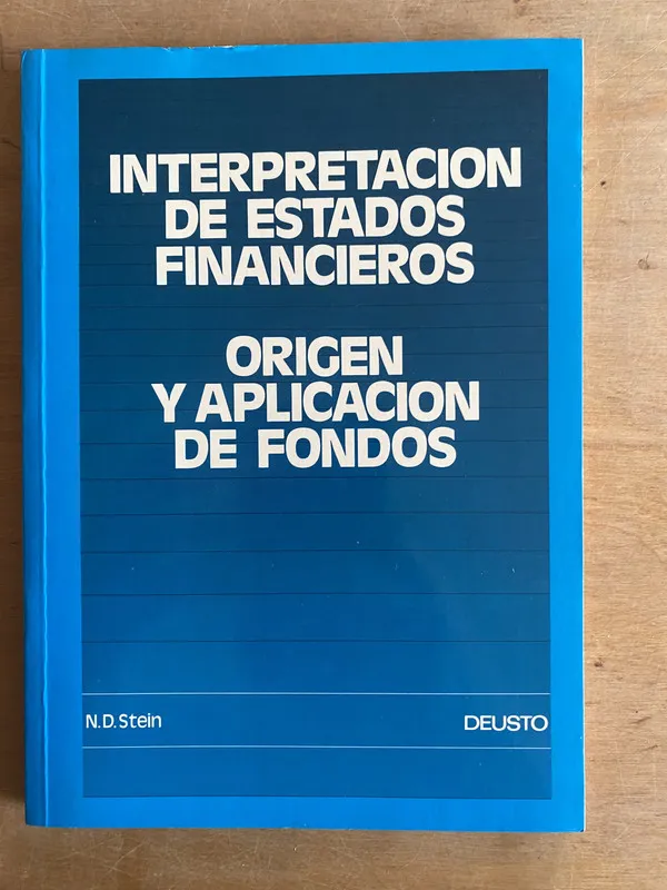 Tapa de Interpretacion de estados financieros- Stein, N. D (3i2)