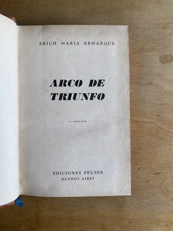 Tapa de Arco de triunfo - Remarque, Erich Maria (3f4)