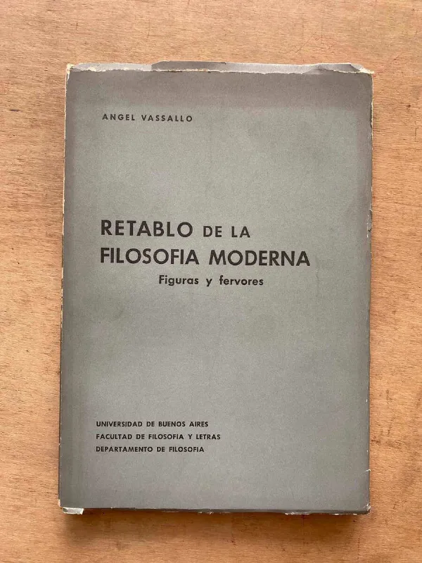 Tapa de Retablo De La Filosofia Moderna. Figuras y- Vasallo (t2)