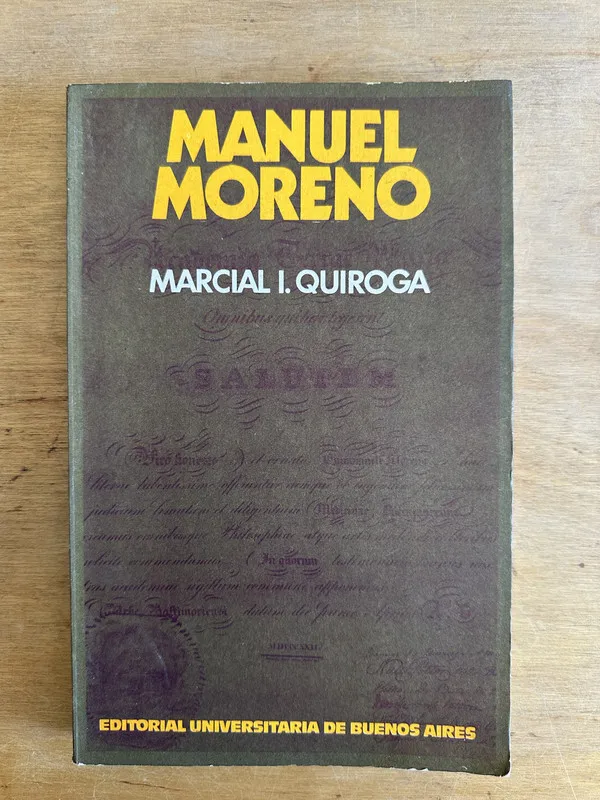 Tapa de Manuel Moreno - Quiroga Marcial I. (3L4)