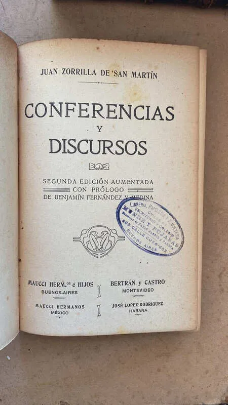 Conferencias Y Discursos - Zorrilla De San Martin, Juan (i5)