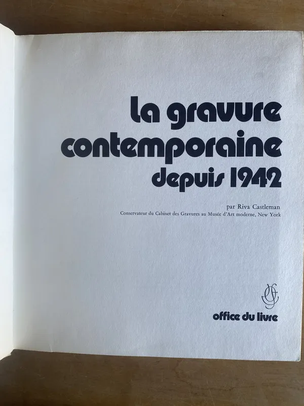 Tapa de La Gravure Contemporaine depuis 1942 - Castleman Riva (2p0)