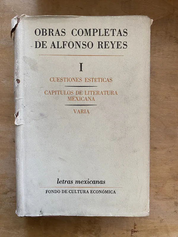 Obras completas I Cuestiones esteticas- Reyes Alfonso (bb1)