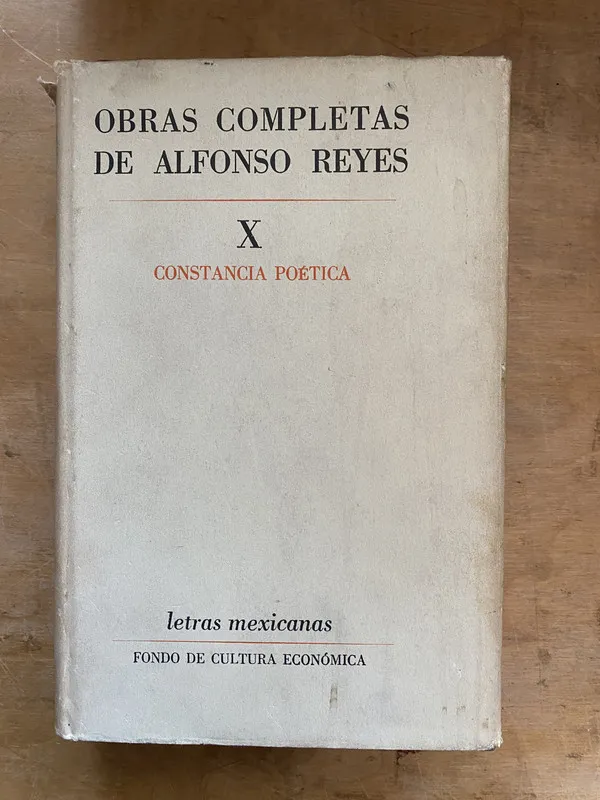 Obras completas X Constancia poetica - Reyes Alfonso (bb1)