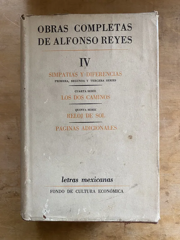 Tapa de Obras completas IV Simpatias y diferen- Reyes Alfonso (bb1)